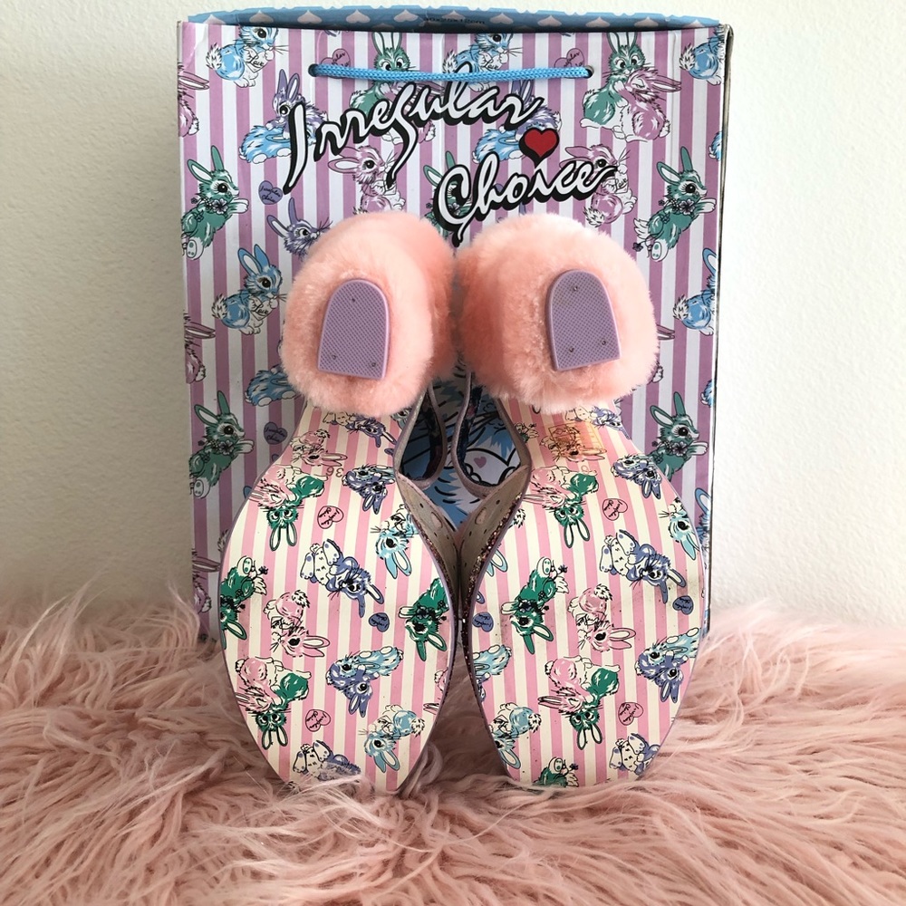 Irregular Choice Cream Puff Pink Bunny Heels NIB - Picture 4 of 6